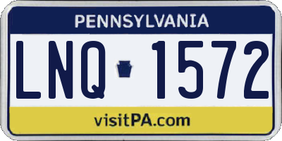PA license plate LNQ1572