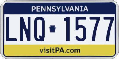 PA license plate LNQ1577
