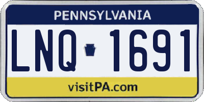 PA license plate LNQ1691