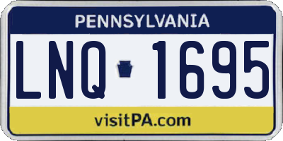 PA license plate LNQ1695