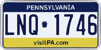 PA license plate LNQ1746