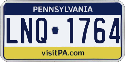 PA license plate LNQ1764