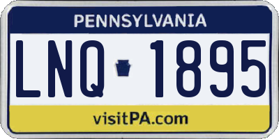 PA license plate LNQ1895