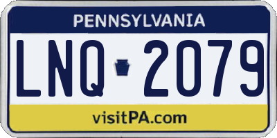 PA license plate LNQ2079