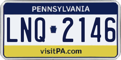 PA license plate LNQ2146