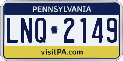 PA license plate LNQ2149