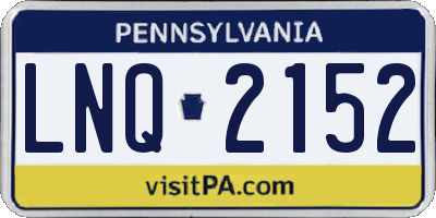 PA license plate LNQ2152