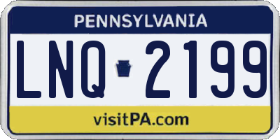 PA license plate LNQ2199