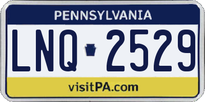 PA license plate LNQ2529