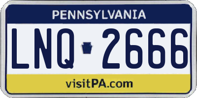 PA license plate LNQ2666