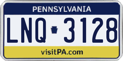 PA license plate LNQ3128