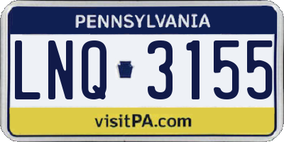 PA license plate LNQ3155