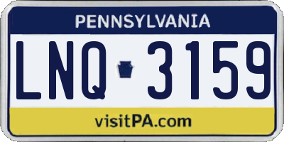 PA license plate LNQ3159