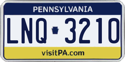 PA license plate LNQ3210