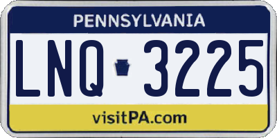 PA license plate LNQ3225