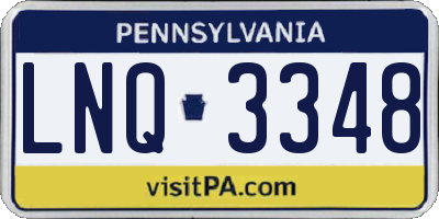PA license plate LNQ3348