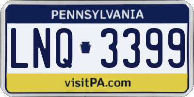 PA license plate LNQ3399