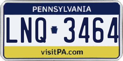 PA license plate LNQ3464