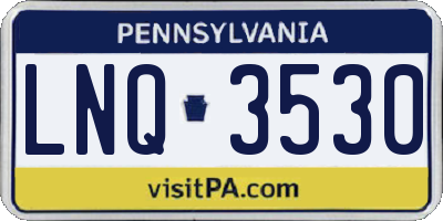 PA license plate LNQ3530