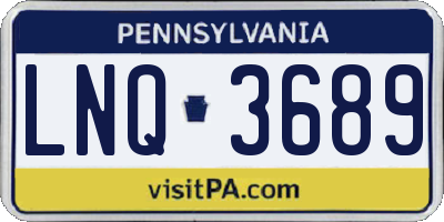 PA license plate LNQ3689