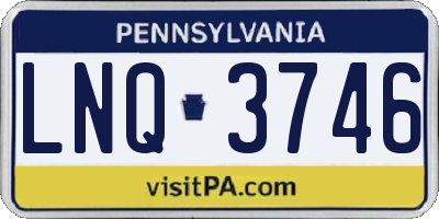 PA license plate LNQ3746