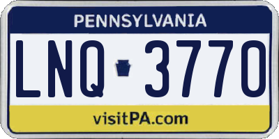 PA license plate LNQ3770