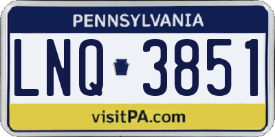 PA license plate LNQ3851