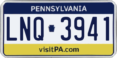 PA license plate LNQ3941