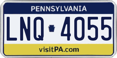 PA license plate LNQ4055