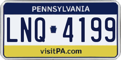 PA license plate LNQ4199