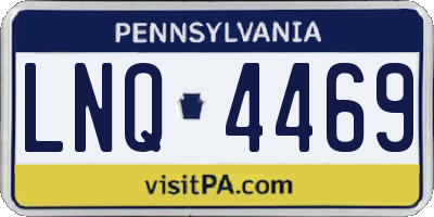 PA license plate LNQ4469