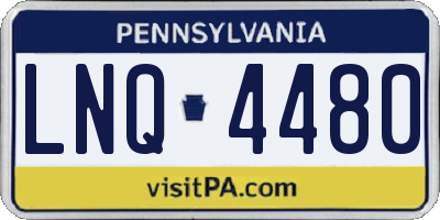 PA license plate LNQ4480