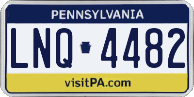 PA license plate LNQ4482