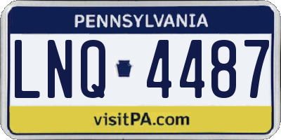 PA license plate LNQ4487