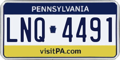 PA license plate LNQ4491
