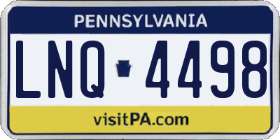 PA license plate LNQ4498