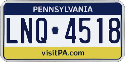 PA license plate LNQ4518