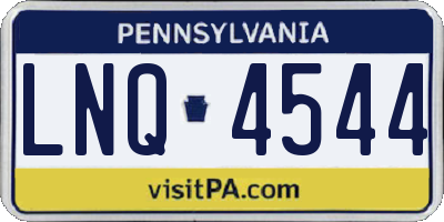 PA license plate LNQ4544