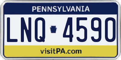 PA license plate LNQ4590