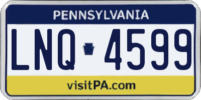 PA license plate LNQ4599