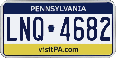 PA license plate LNQ4682