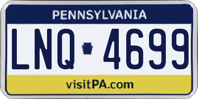 PA license plate LNQ4699