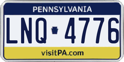 PA license plate LNQ4776