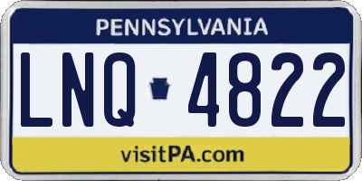 PA license plate LNQ4822