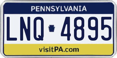PA license plate LNQ4895