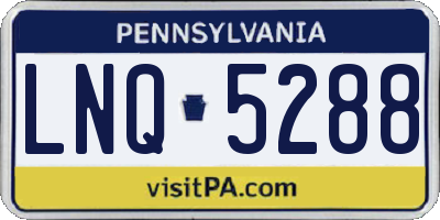 PA license plate LNQ5288