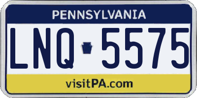 PA license plate LNQ5575