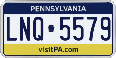 PA license plate LNQ5579