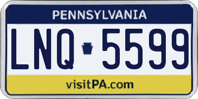 PA license plate LNQ5599