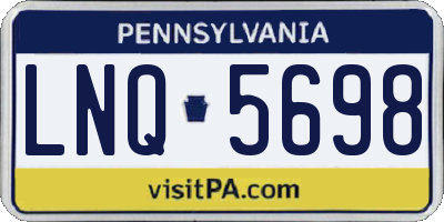 PA license plate LNQ5698